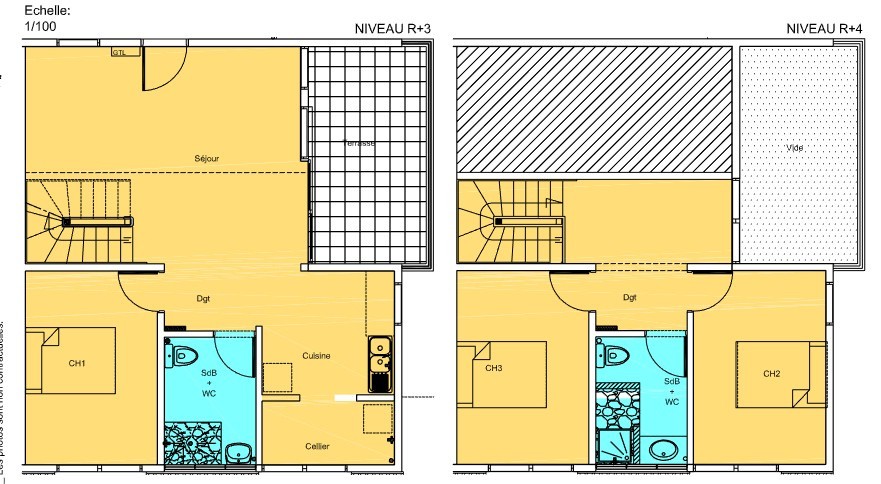 Appartement T4 Duplex Superficie  92.46 m2 avec 11.47 m2 de Terrasse Résidence sécurisée avec piscine — photo 3