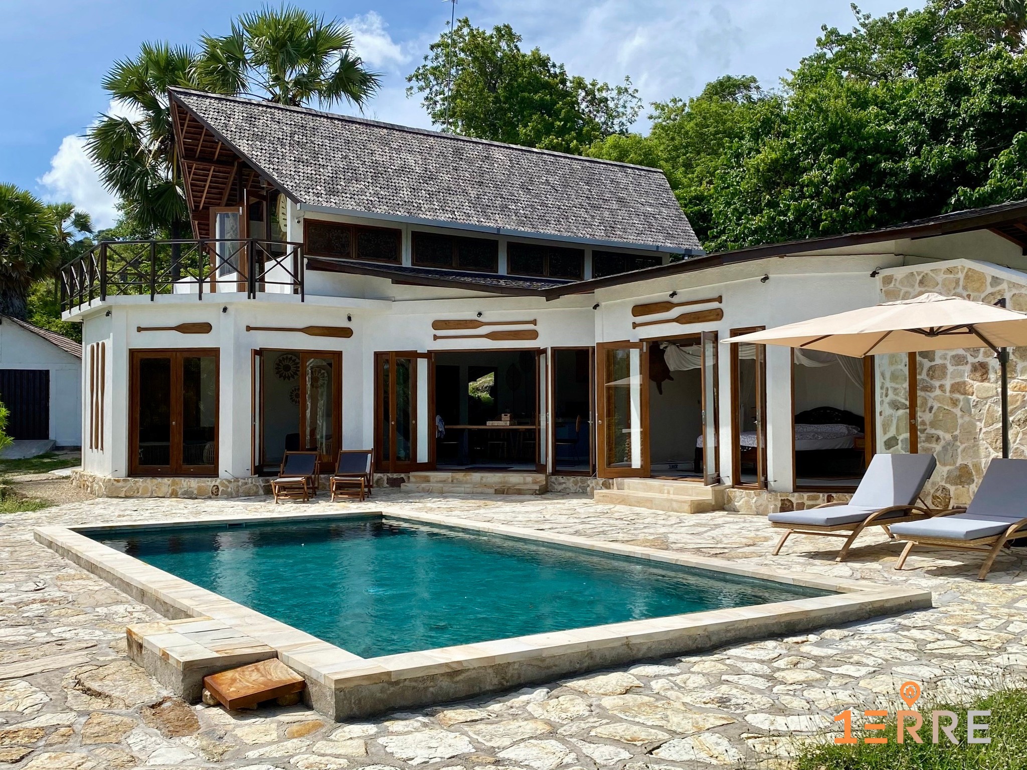 Sublime Villa Bord De Mer À Vendre Rote Island, Indonésie — photo 2