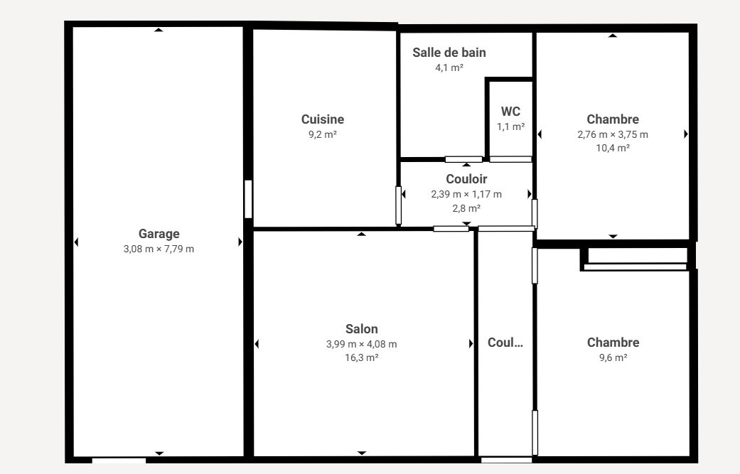 Maison 3 pièces de 61 m2 sur une parcelle de 1990 m2 avec 2 garages. — photo 2