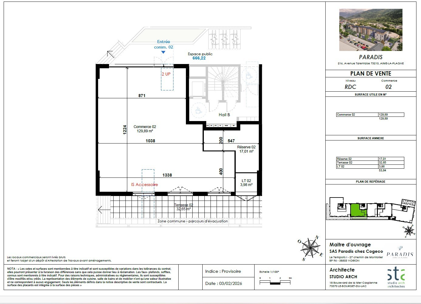 RESIDENCE PARADIS, LOCAL COMMERCIAL AVEC RESERVE (150m2) — photo 4