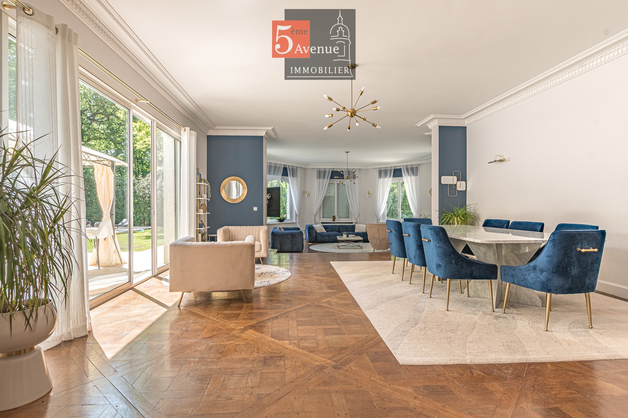 villa à vendre à Lamorlaye, située dans le domaine du Lys de 400m2 avec piscine et parc arboré — photo 4