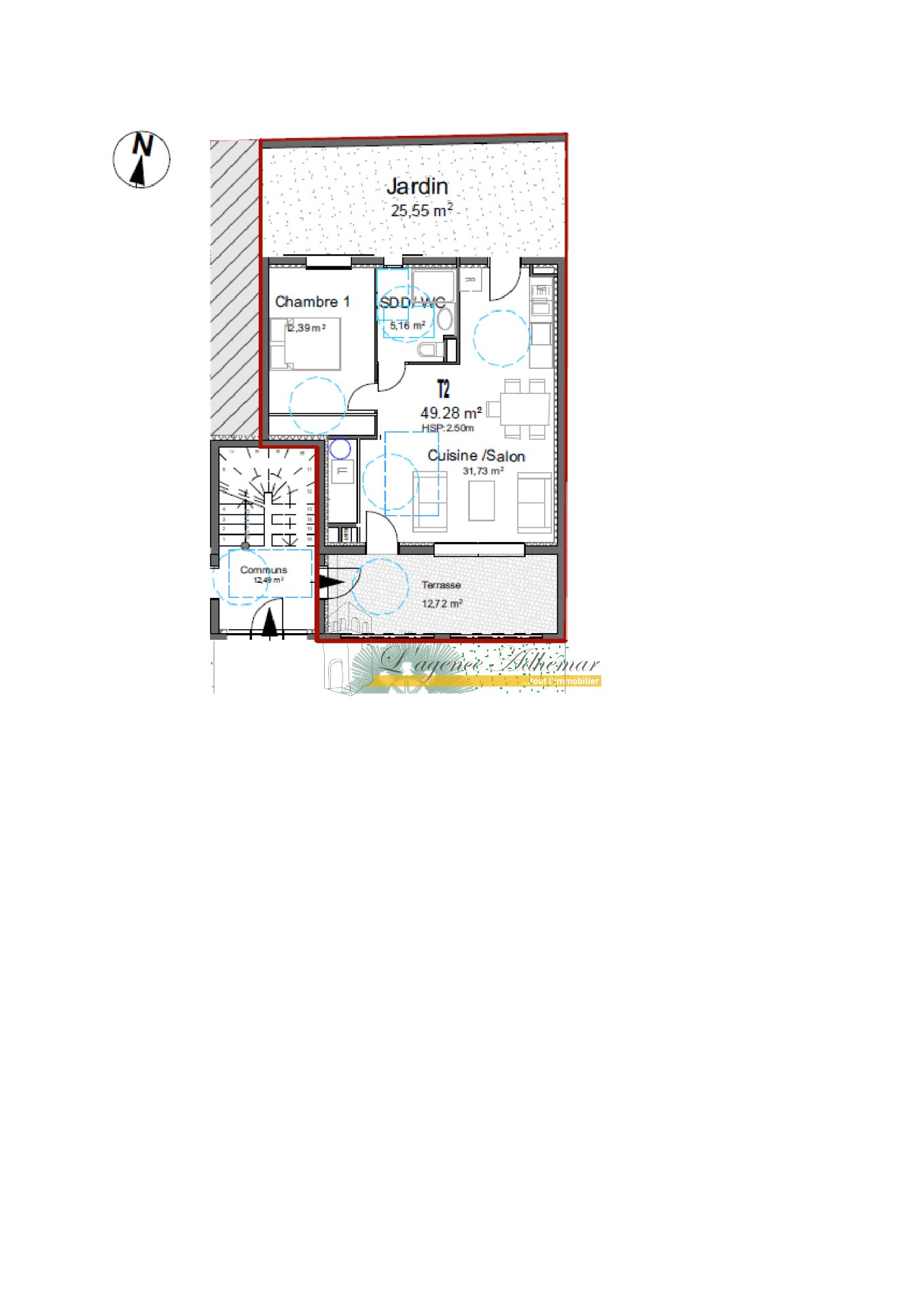 À Aubais (30), dans une nouvelle résidence en construction, T2 à vendre. — photo 2