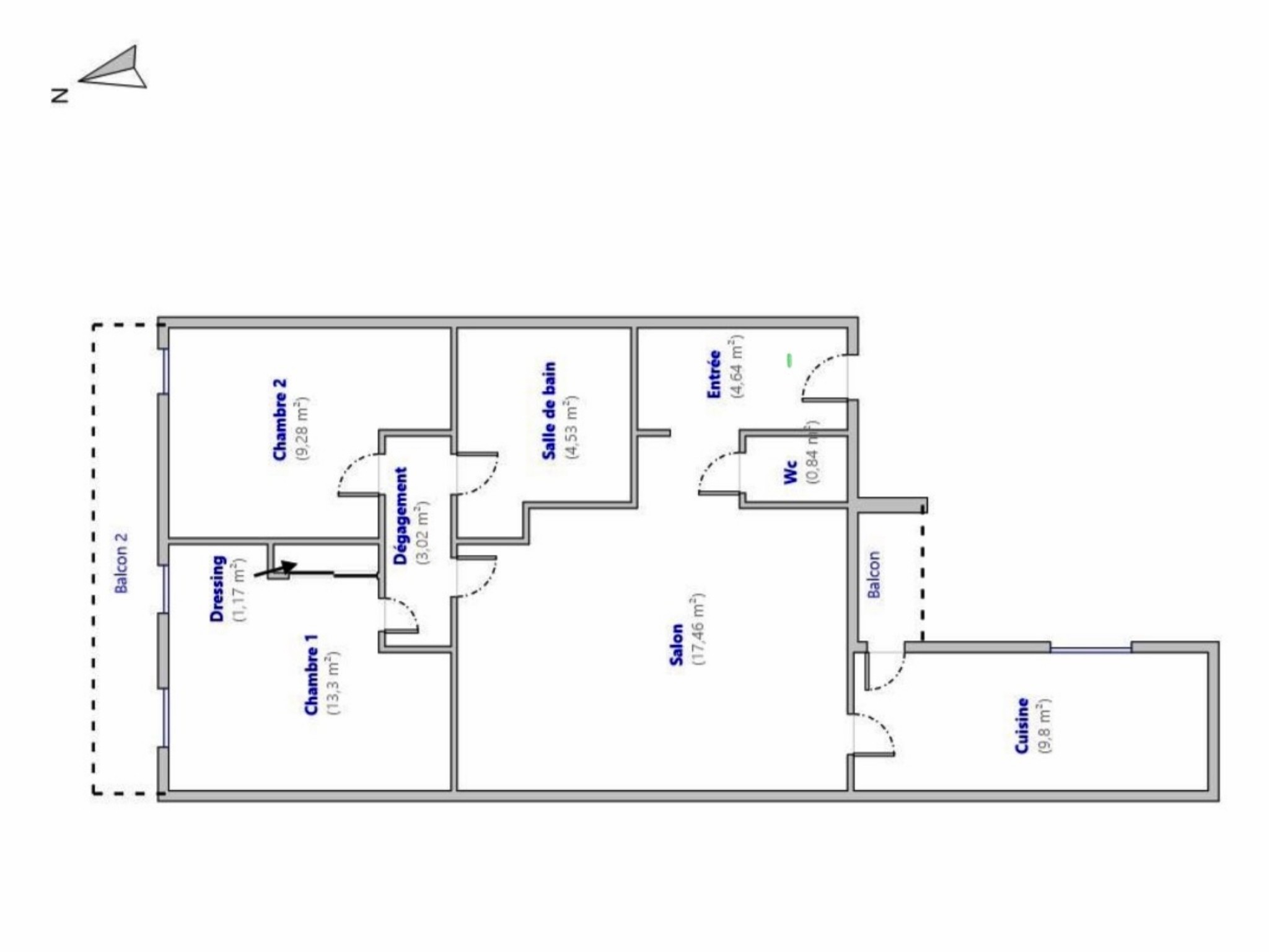 Appartement 64 m2 avec balcon Faubourg Lacapelle Montauban — photo 2