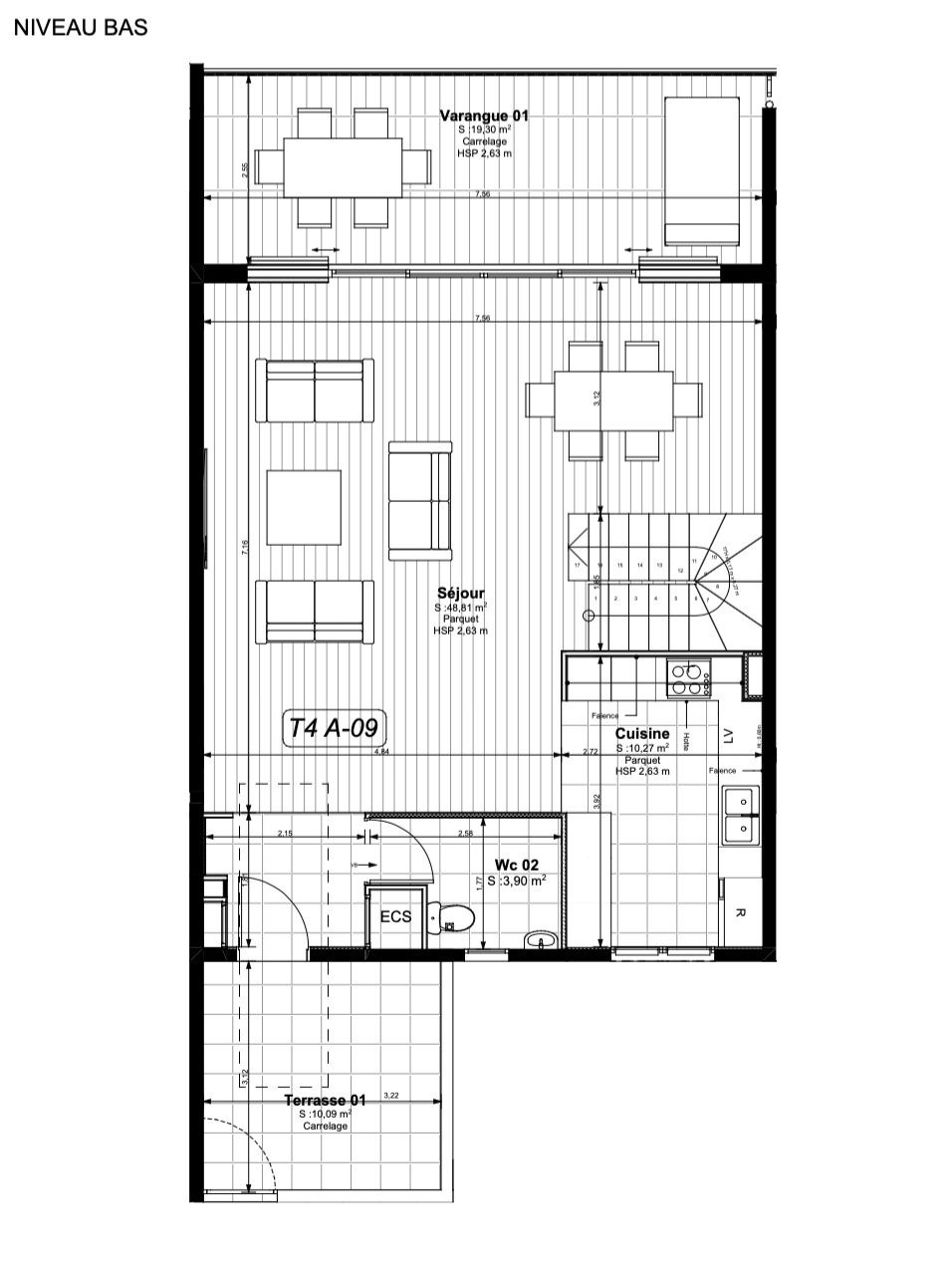 SAINT DENIS : BELLEPIERRE (97400) : Très grand duplex neuf F4 de 120m2 possédant 3 terrasses et une varangue — photo 3