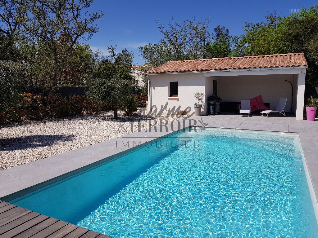Villa contemporaine 130 m2 habitables avec piscine et dépendance, au calme non isolée, entre Uzès et Barjac. — photo 5