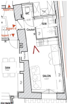 STUDIO PREMIER ÉTAGE ,TRAVERSANT, BALCON, IMMEUBLE AUBAGNE , SECTEUR BEAUMONT — photo 2