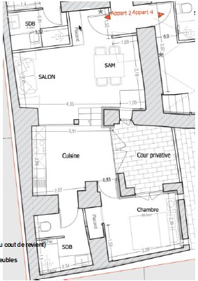 T2 RDC AVEC EXTERIEUR, IMMEUBLE AUBAGNE , SECTEUR BEAUMONT