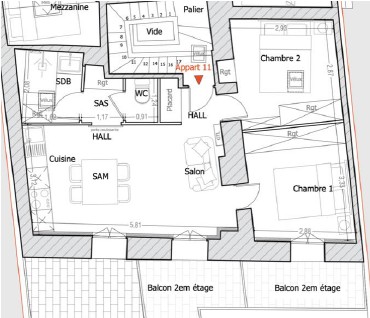 T3 DERNIER ÉTAGE, TERRASSE, IMMEUBLE AUBAGNE , SECTEUR BEAUMONT