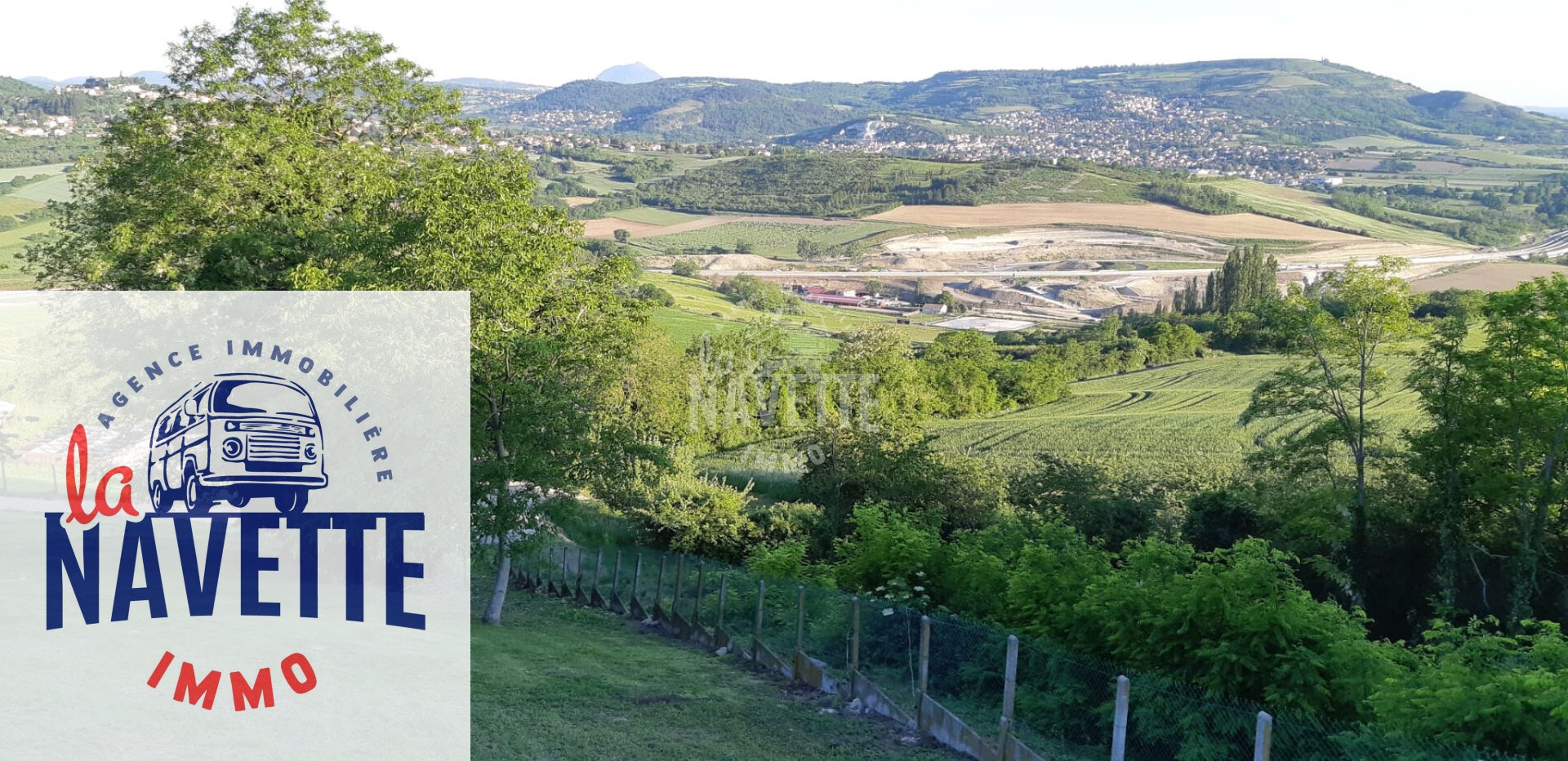 Terrain Veyre Monton 1120 m2 Libre constructeur Vue Puy de Dôme — photo 3