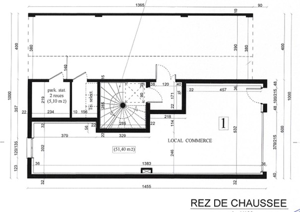 Local commercial 50 m2   Axe passant — photo 2