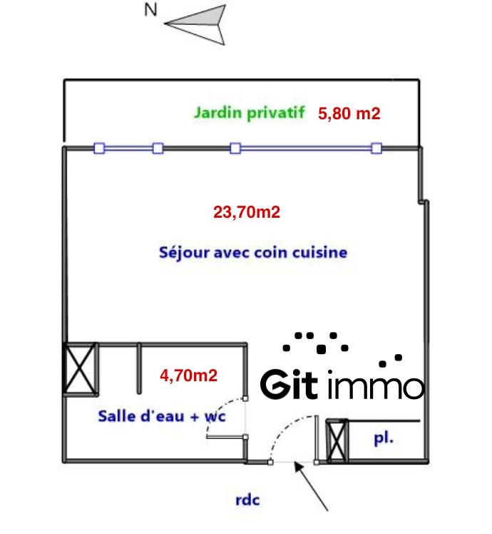 Appartement T1 avec parking — photo 7