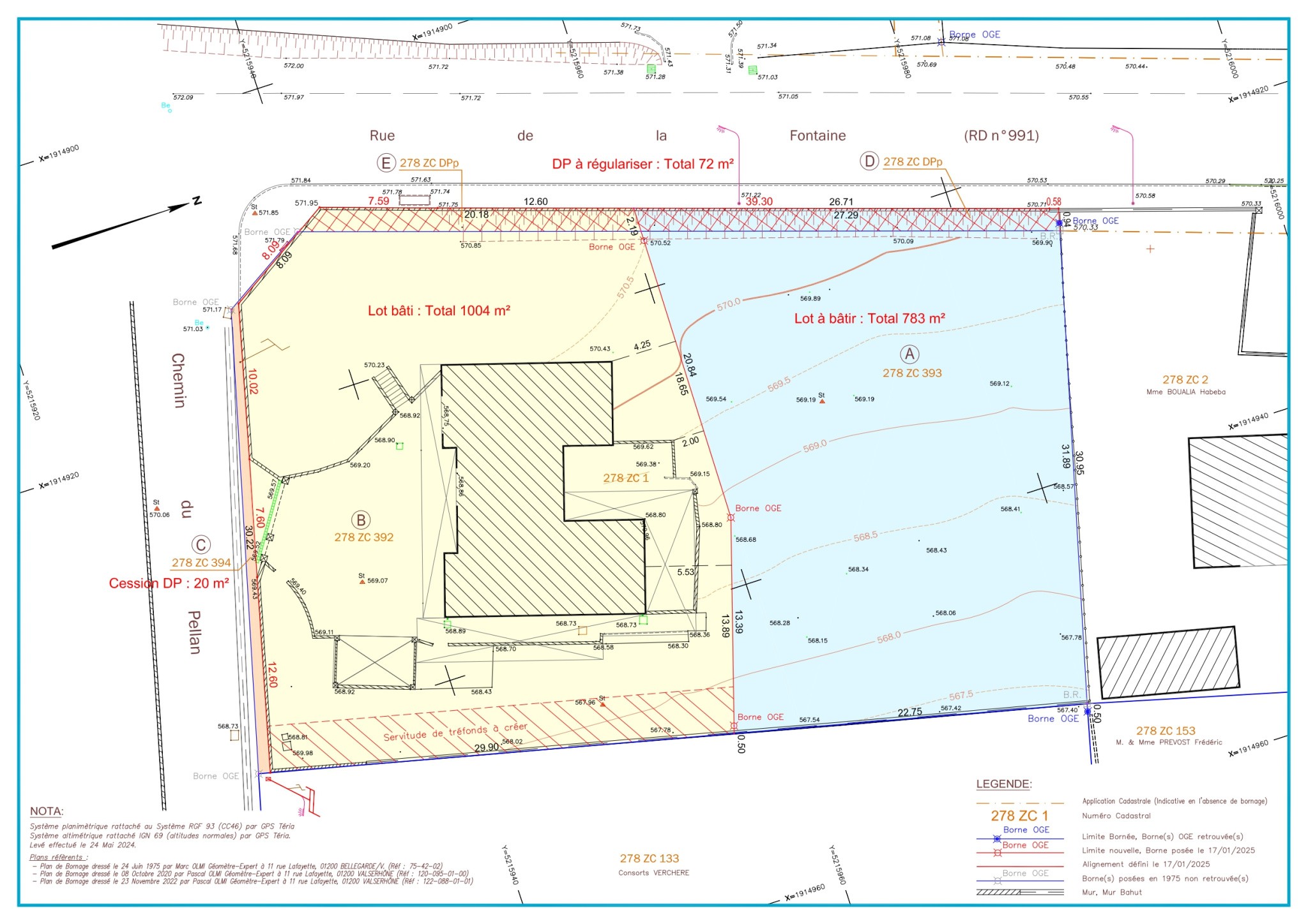 OCHIAZ-VALSERHONE 01200,TERRAIN CONSTRUCTIBLE DE 783m2, LIBRE CONSTRUCTEUR — photo 3
