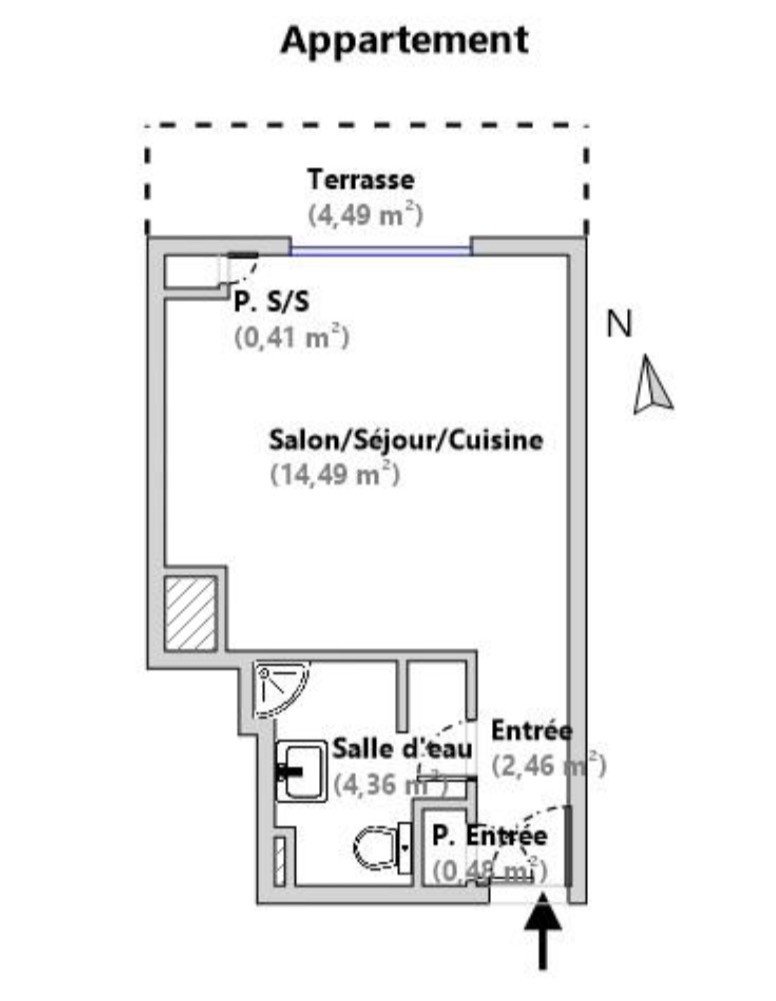 Menton Garavan   Appartement 3 pièces 74,26 m2 à rénover. Terrasse, cave, parking privatif. Fort potentiel! — photo 11