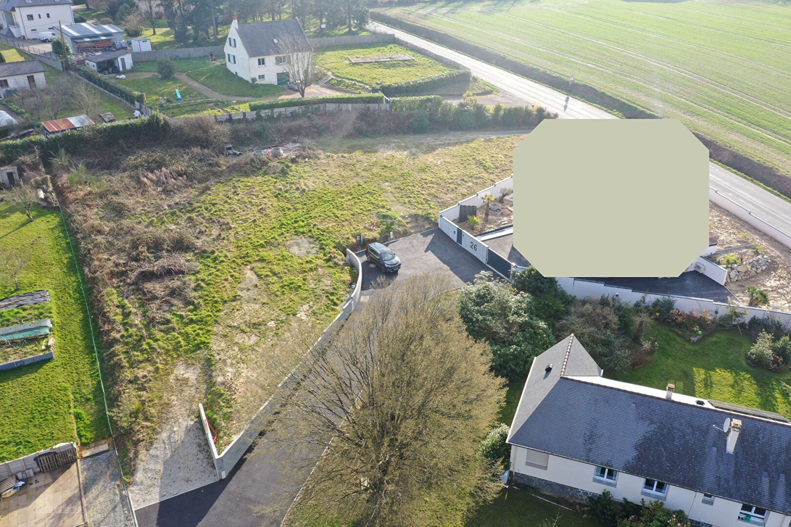 Terrain constructible Pont Réan 1169 m2 — photo 4