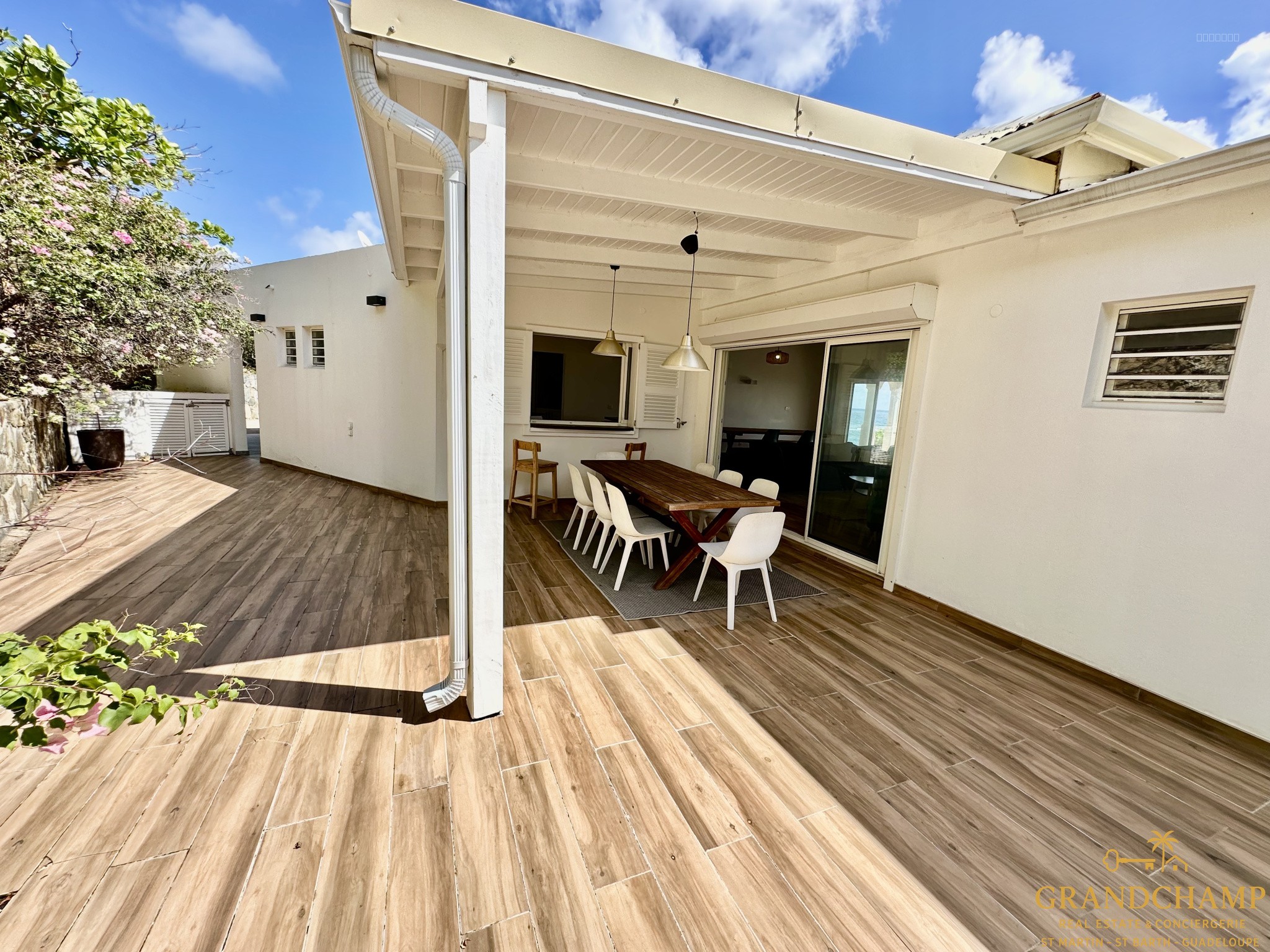 Vue mer panoramique   Villa T4 + Bungalow T3 - Oyster Pond — photo 15
