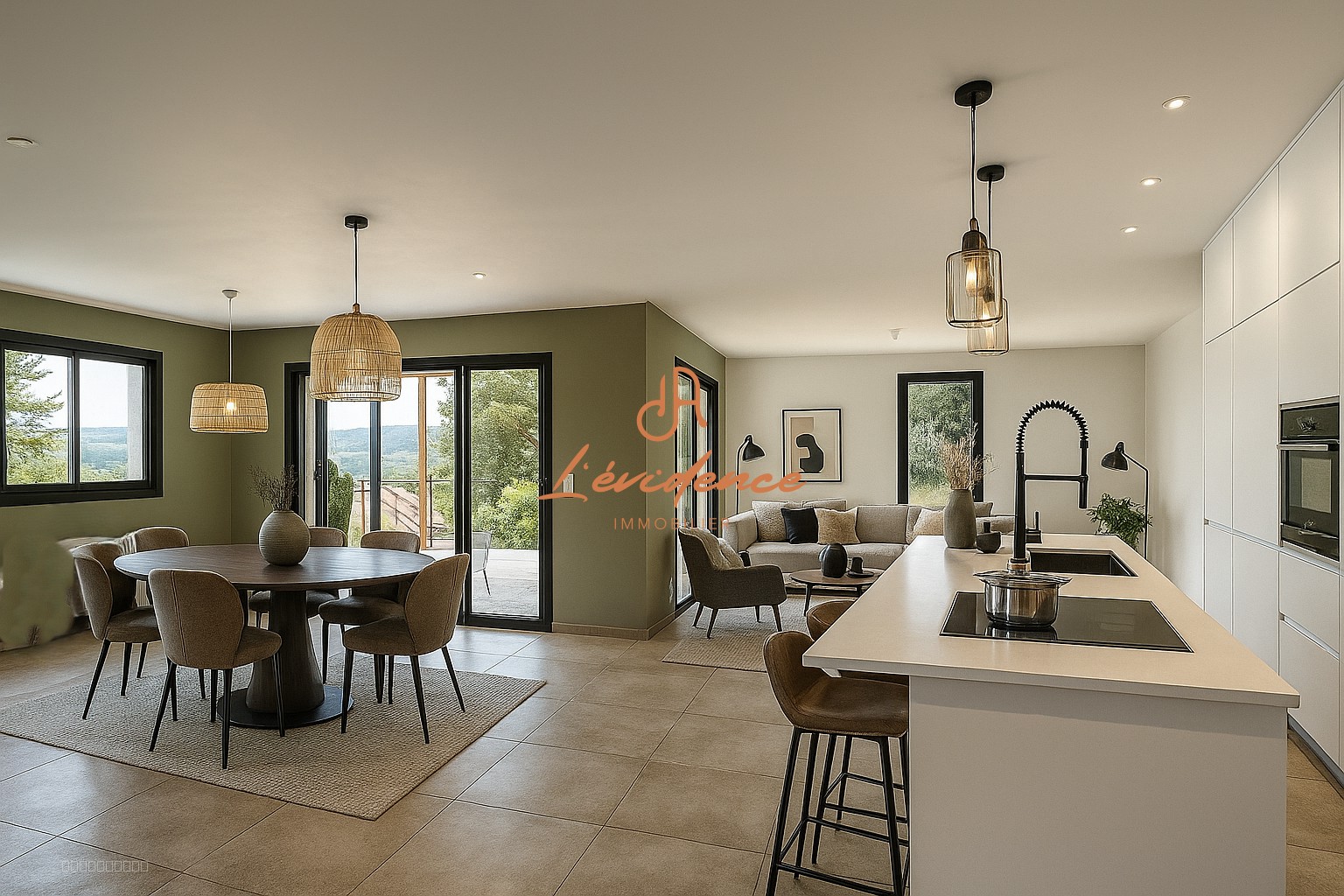 Villa neuve avec vue panoramique & piscine   Montboucher-sur-Jabron — photo 4