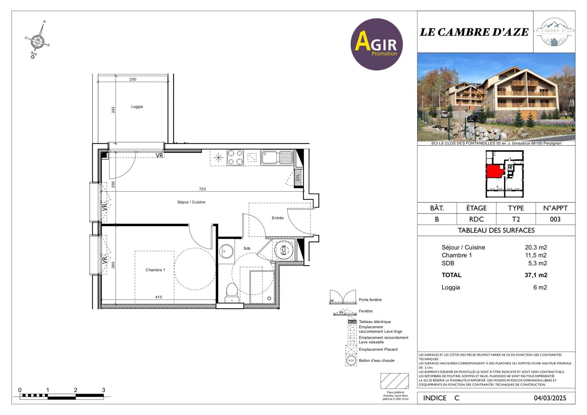 UN APPARTEMENT DE TYPE 2, AVEC LOGGIA ET PARKINGS, A FONT-ROMEU — photo 3