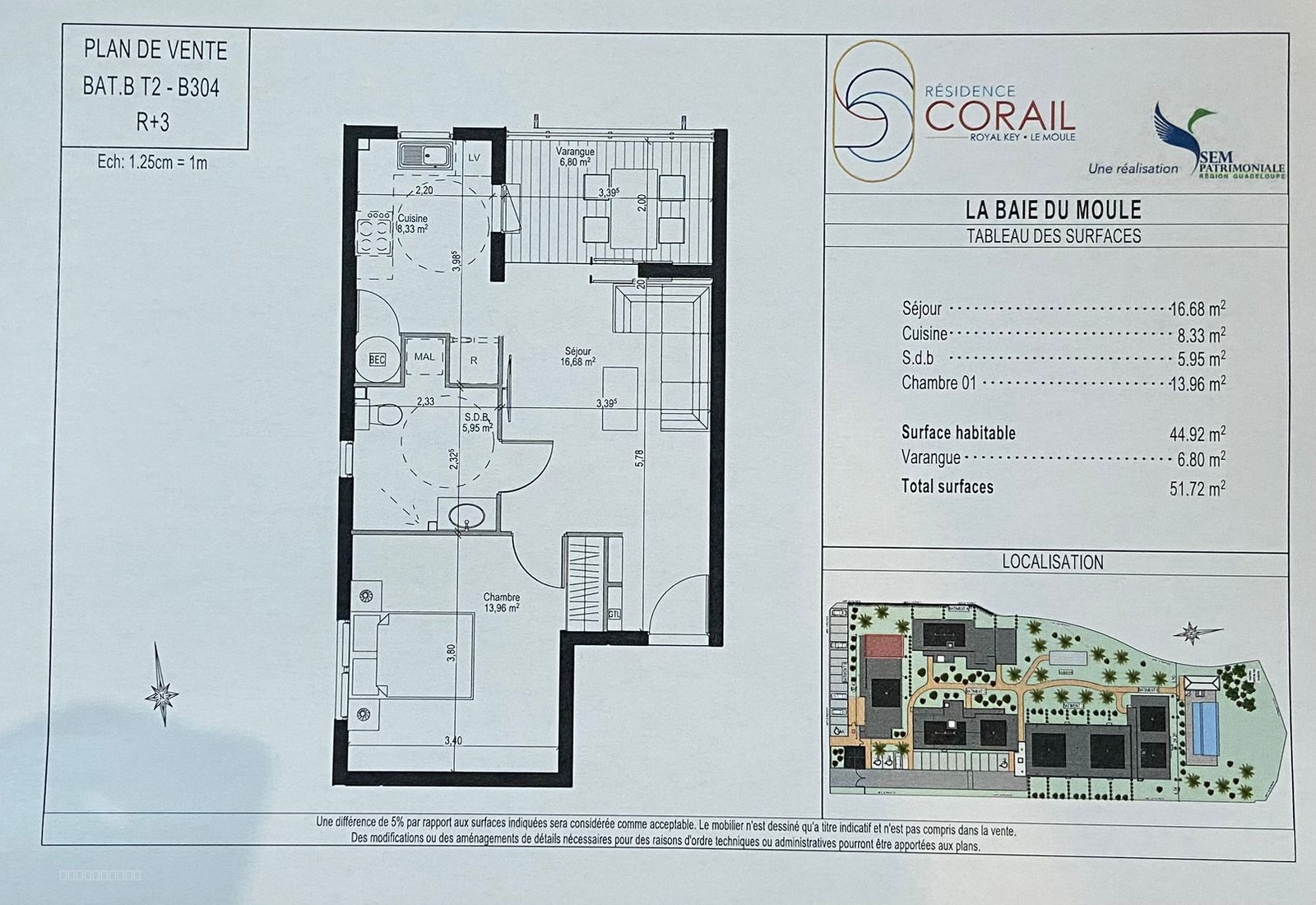 À VENDRE   APPARTEMENT 2 PIÈCES - Résidence CORAIL - 97160 Le Moule — photo 6