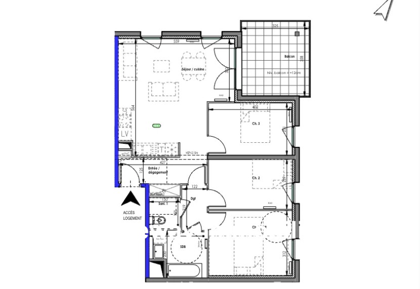 Appartements T4 - 76.27 m2 - 4 Pièces - Parking - Clermont-Ferrand (63000) — photo 3