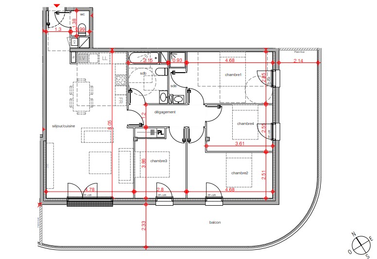 LE BOUSCAT - T5 de 101m2 avec terrasse de 50m2 et 2 places de parking!! — photo 7