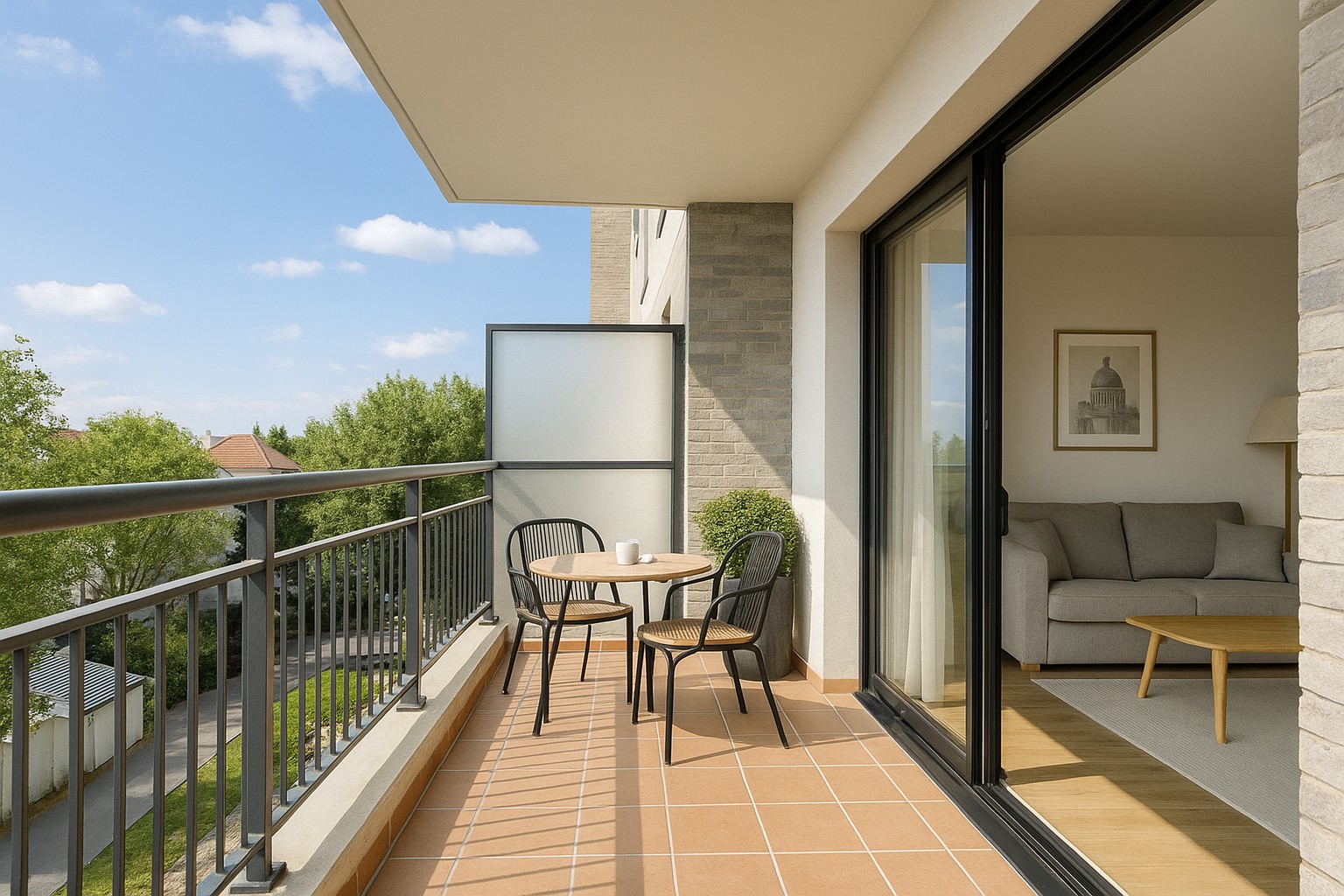 À vendre 2 pièces de 46 m2 Carrez Résidence de standing récente / balcon & parking — photo 1
