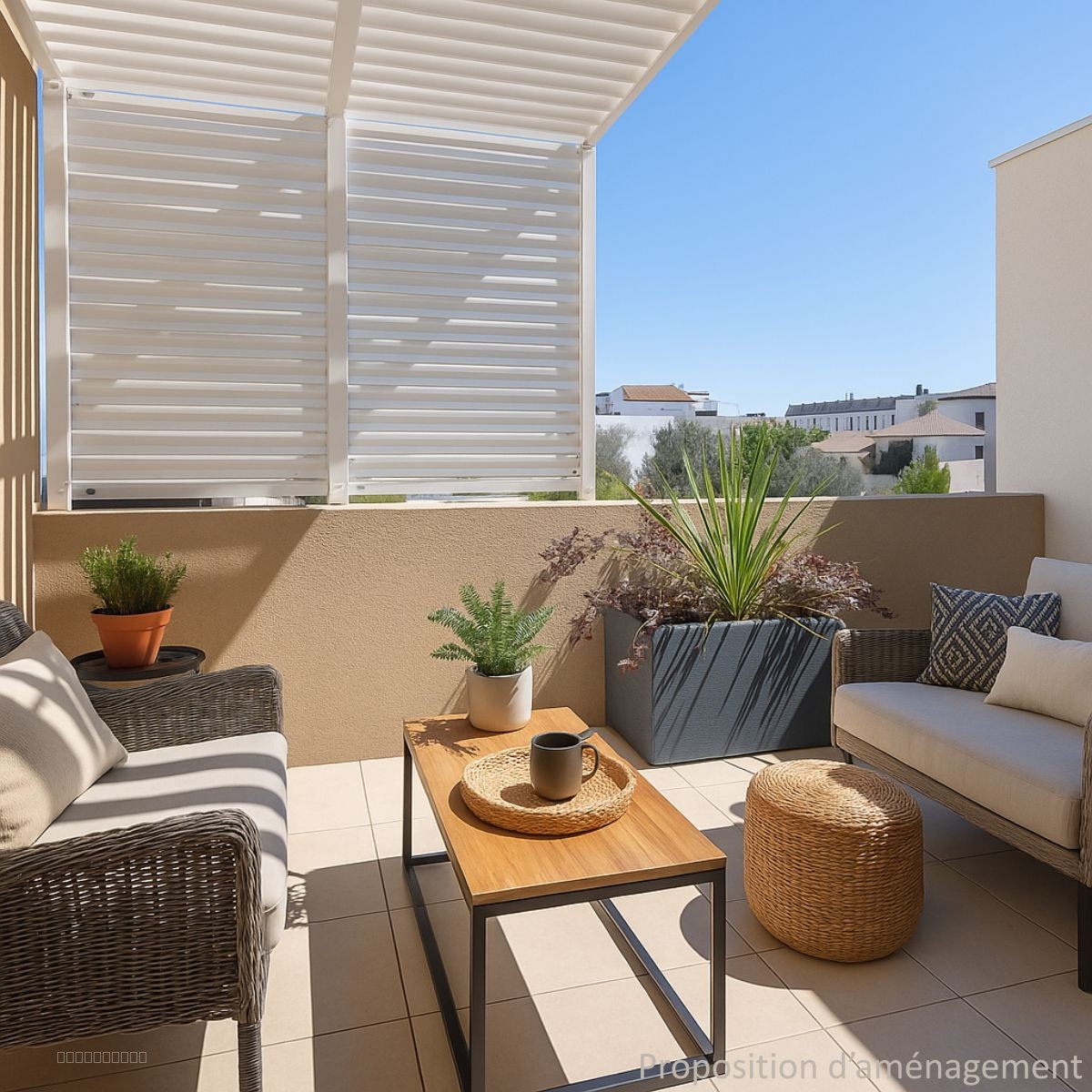 Disponible immédiatement   Dernier étage - T3 avec terrasse et parking NIMES — photo 2