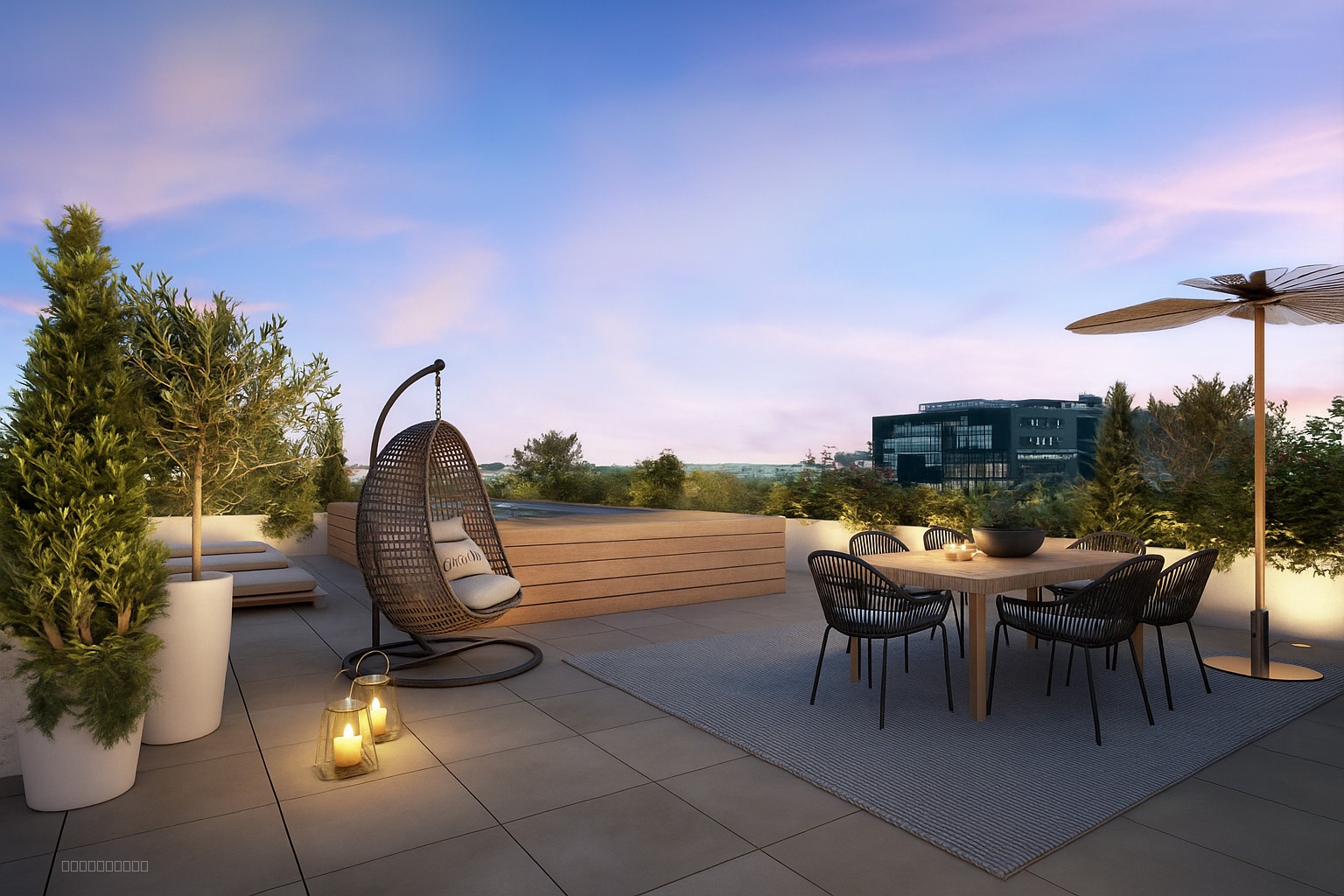 T4 neuf Rooftop 121m2 avec toit-terrasse de 81m2 piscinable et garage double Montpellier, Nouvel Hôtel de Vill — photo 2