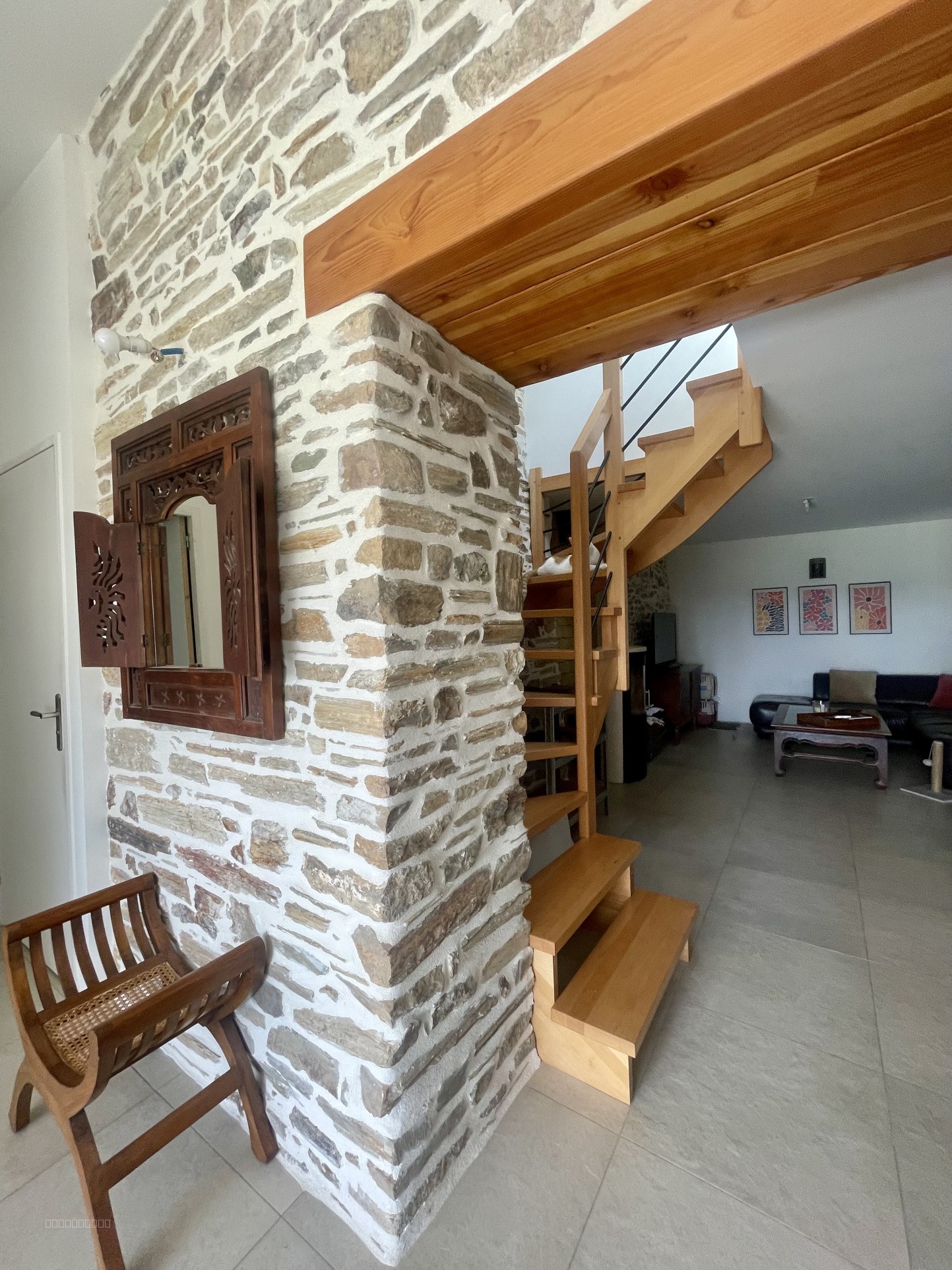 MAISON EN PIERRES 4 PIECES AVEC EXTENSION BOIS - VUE VILAINE — photo 8