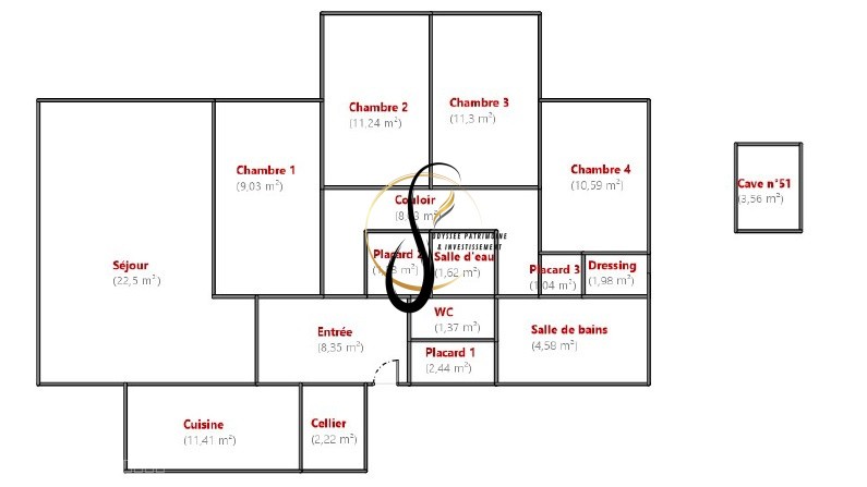 RARE À LA VENTE   APPARTEMENT FAMILIAL 5 PIÈCES / 110 m2 — photo 12
