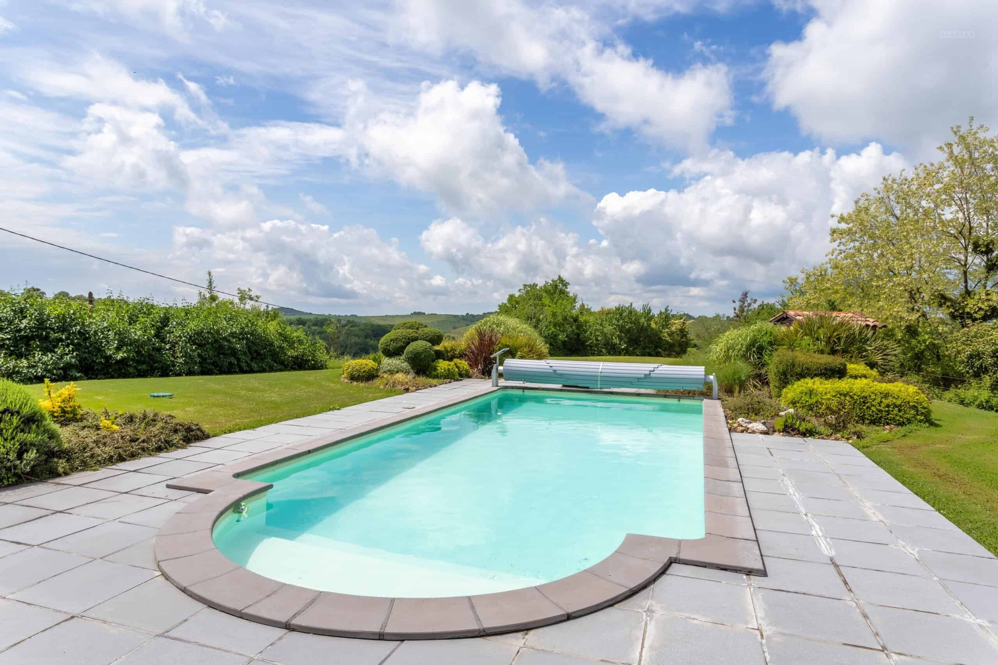 Country property with pool, land, outbuildings and view over a lake — photo 9