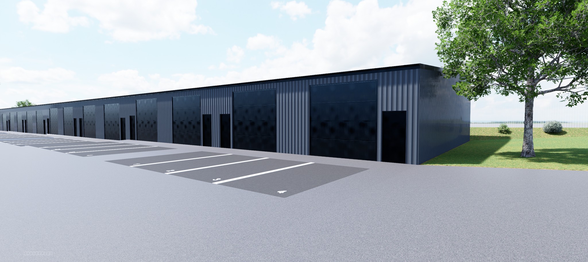 À vendre hangar neuf de 100 m2 implanté sur parcelle individuelle de 1 are 68 ca, comprenant 2  parkings — photo 2