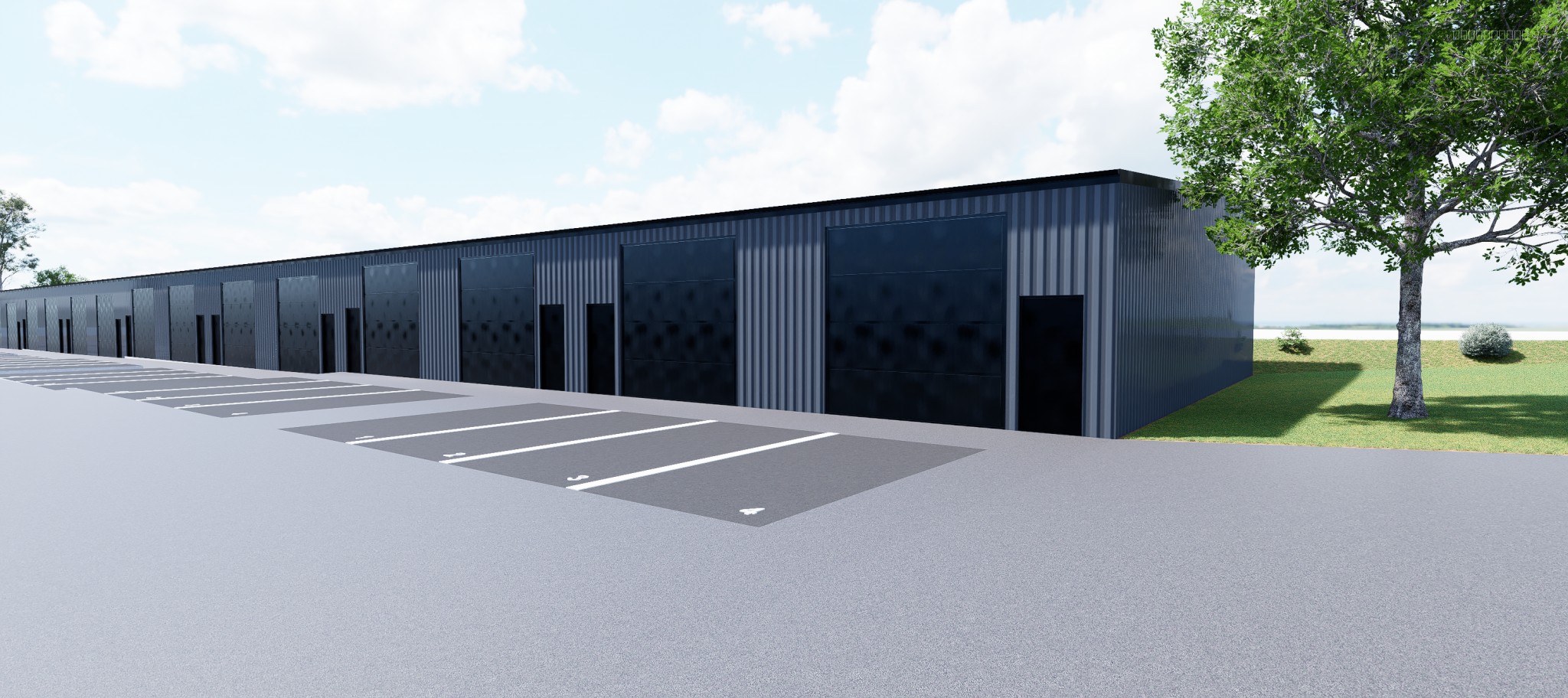 À vendre hangar neuf de 100 m2 implanté sur parcelle individuelle de 1 are 68 ca, comprenant 2  parkings — photo 3