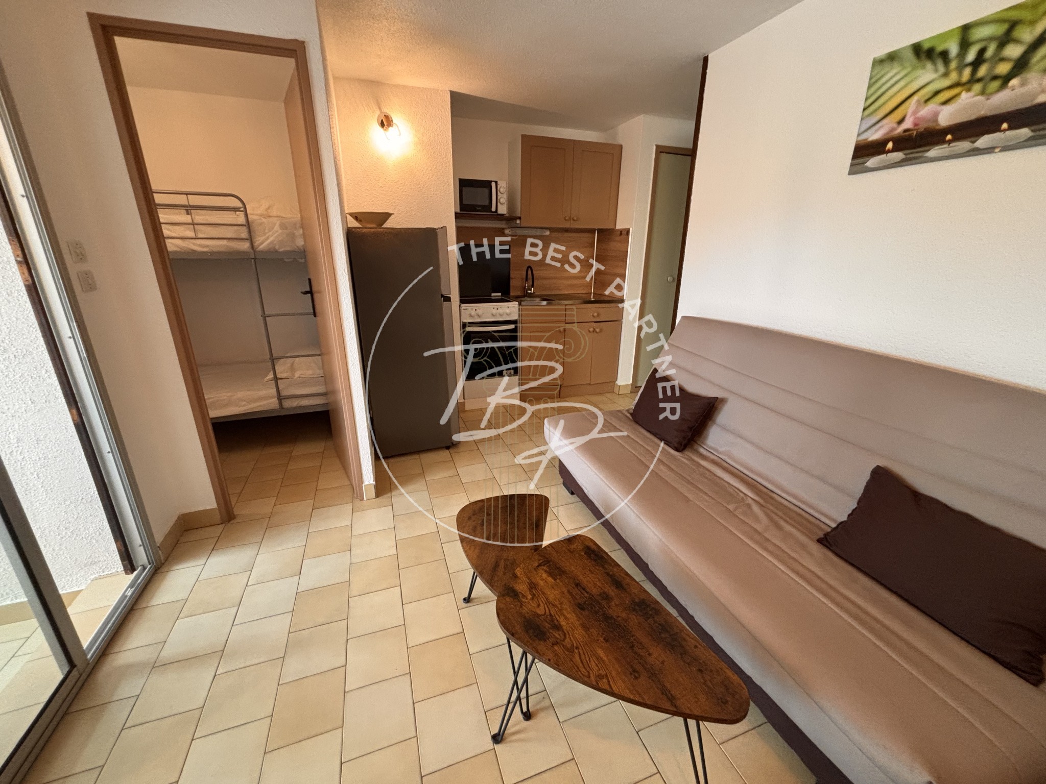 Studio cabine avec loggia et piscine   Valras-Plage — photo 2