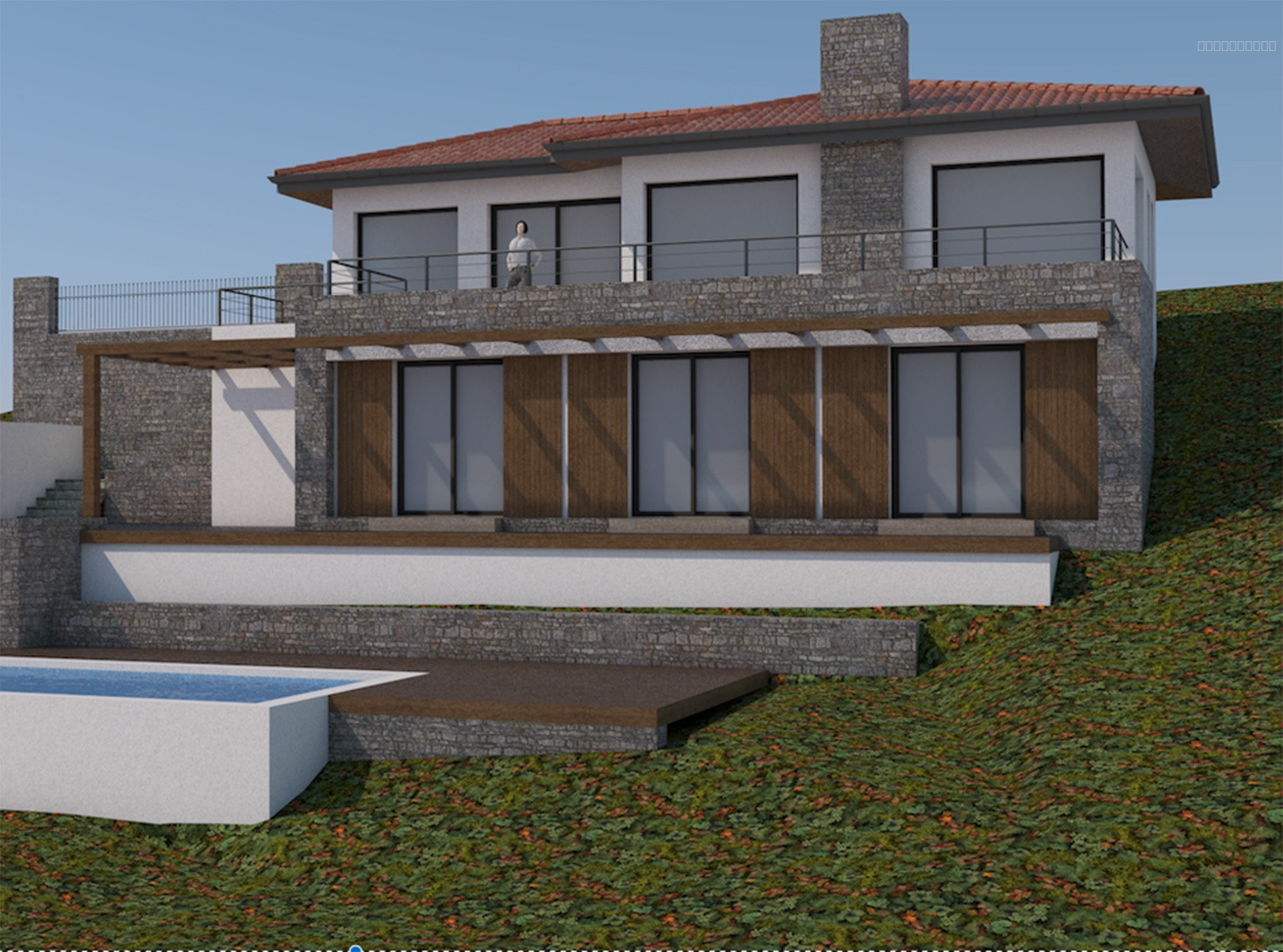 Terrain à bâtir de 3560 m2 viabilisé avec permis de construire pour une villa avec piscine. — photo 9