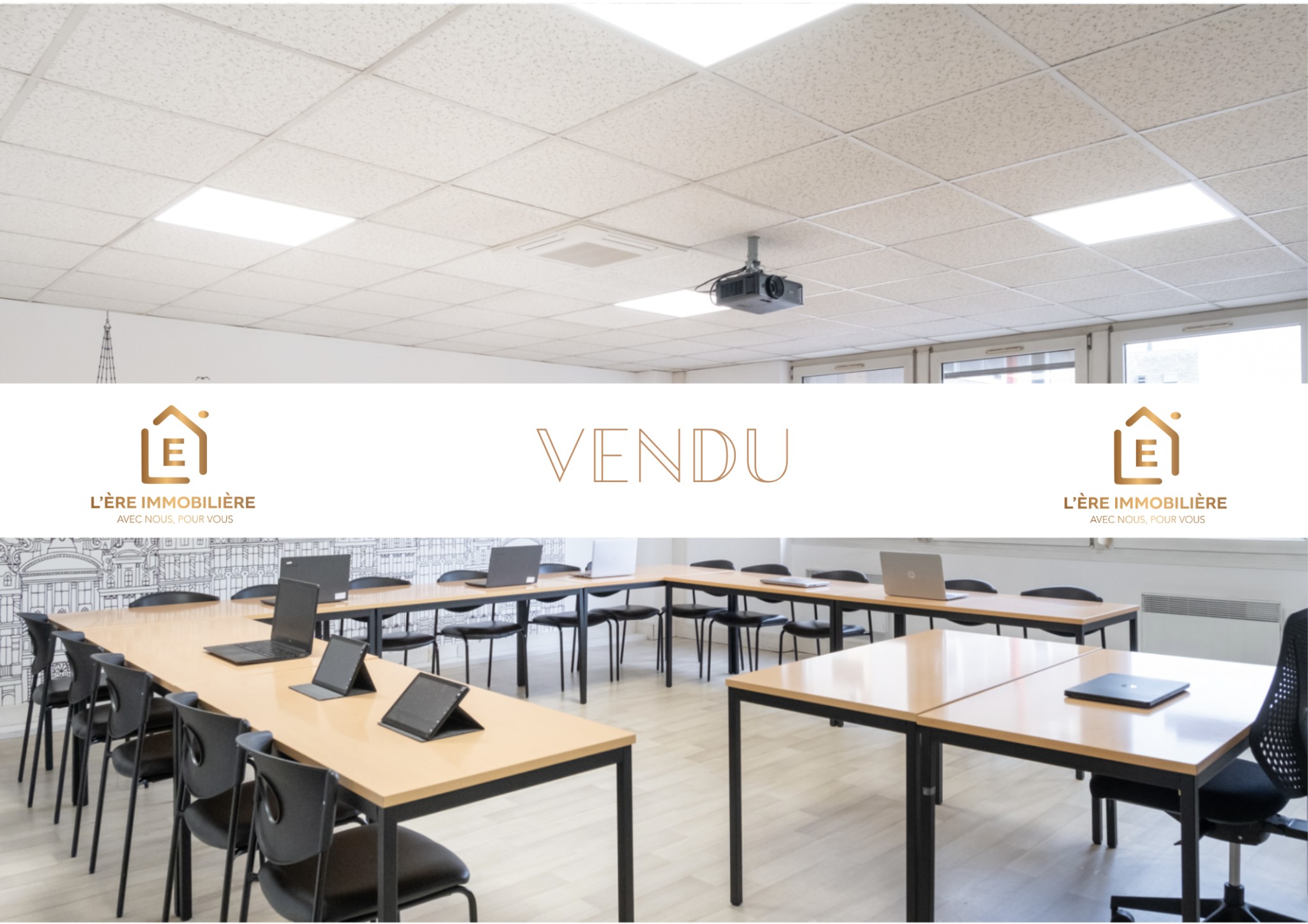 Bureaux à vendre, possibilité de transformation en habitation