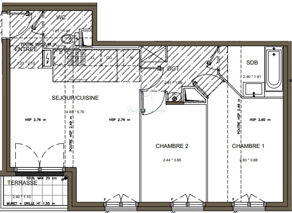 À Vendre Appartement 3 Pièces à Antony — photo 2