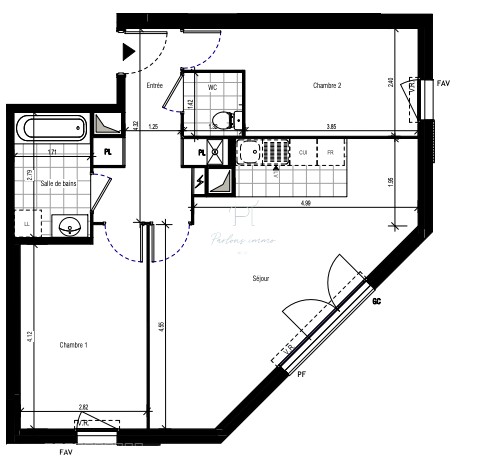 À Vendre Appartement 3 Pièces à Chatillon — photo 2