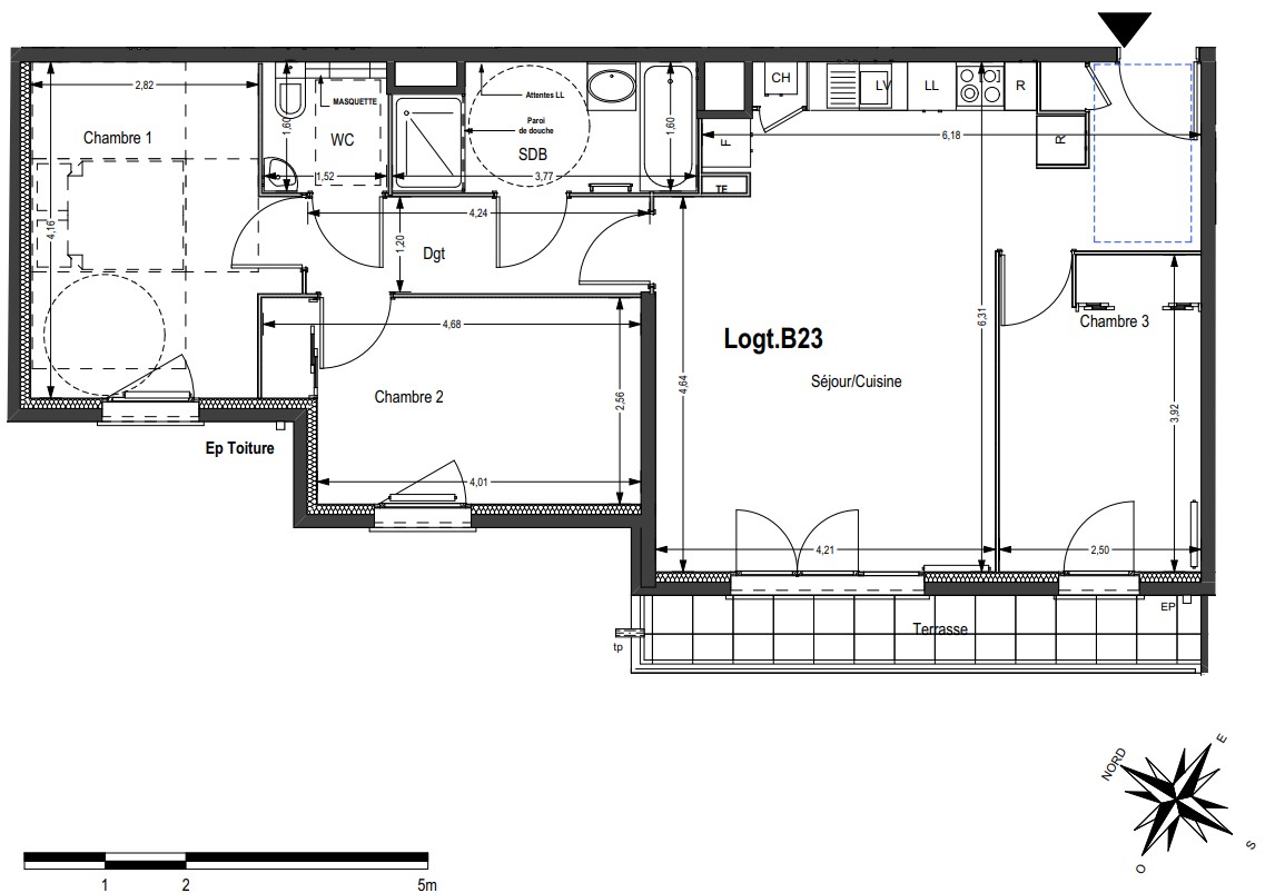 VENTE T4 (77 m2) dans le 13e arrondissement de Marseille - Facultés — photo 3