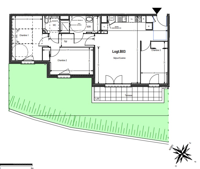 VENTE T4 (77 m2) dans le 13e arrondissement - Facultés — photo 4