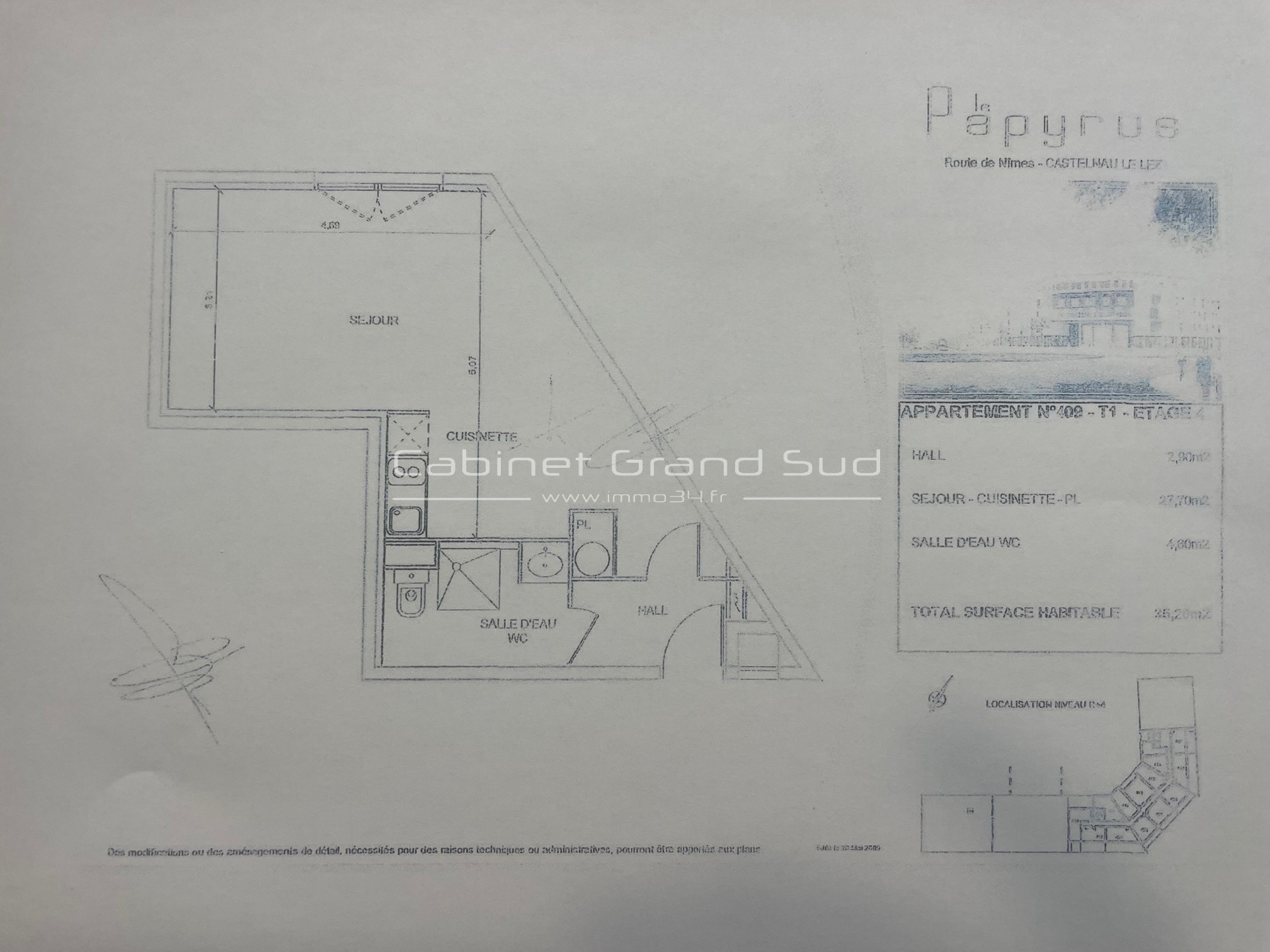 A vendre à Castelnau le Lez studio avec place de parking — photo 2
