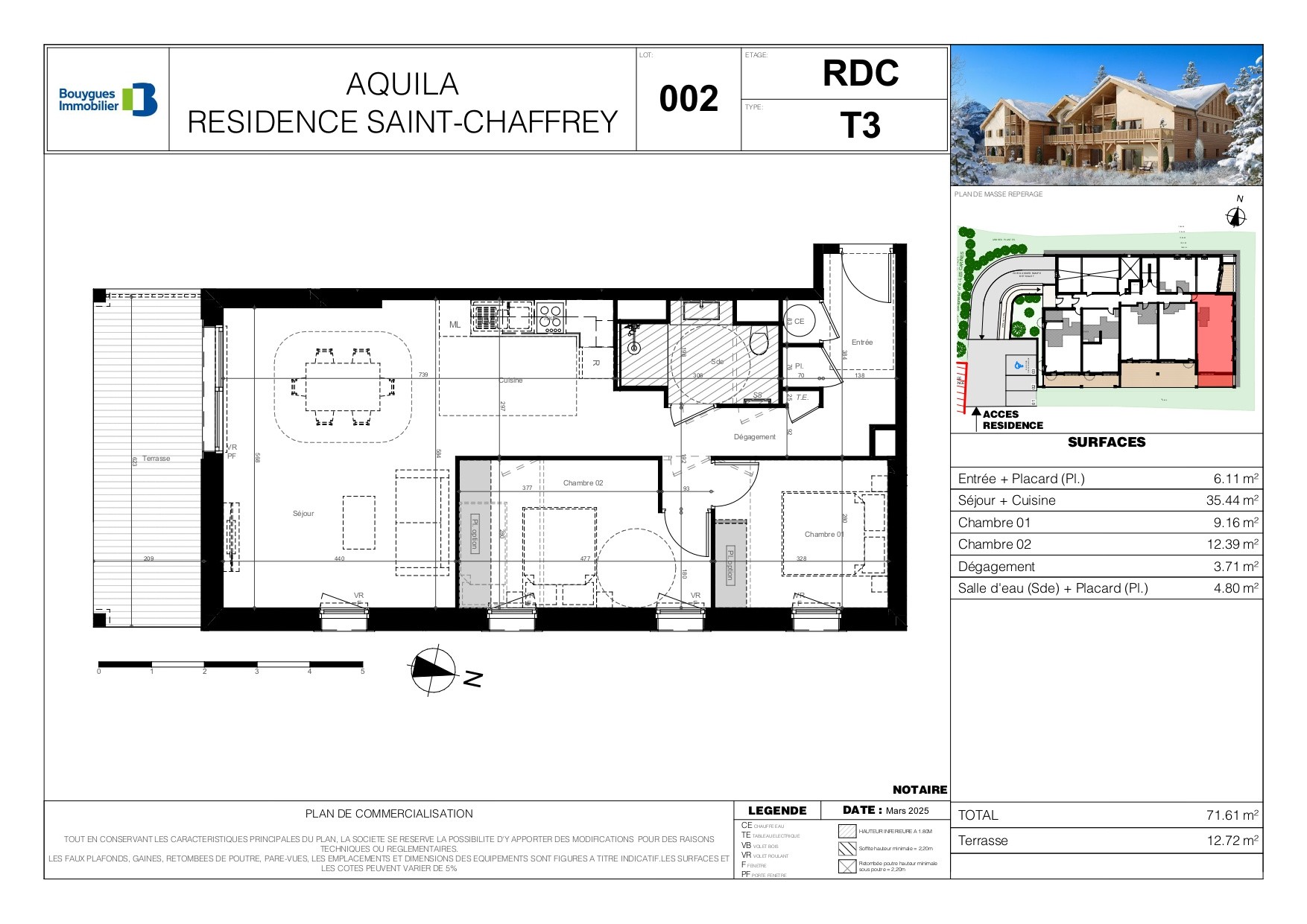 A deux pas des pistes T3 de 71m2 — photo 2