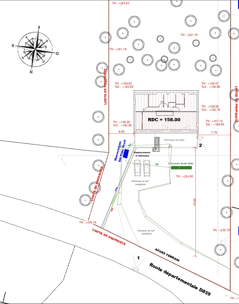Terrain avec permis de construire accordé et purgé de tous recours pour la construction d'une villa individuel — photo 5