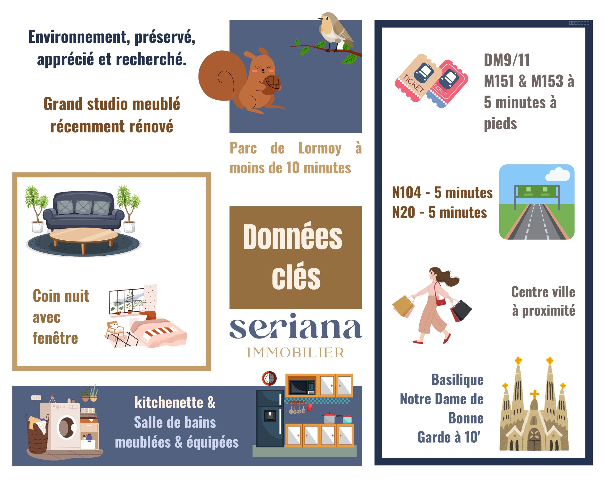 Joli et grand studio meublé agencé façon F2 - vendu loué en meublé - produit investissement en parfait état! — photo 3