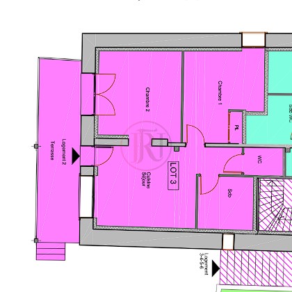Surface brute de 52 m2 — photo 3