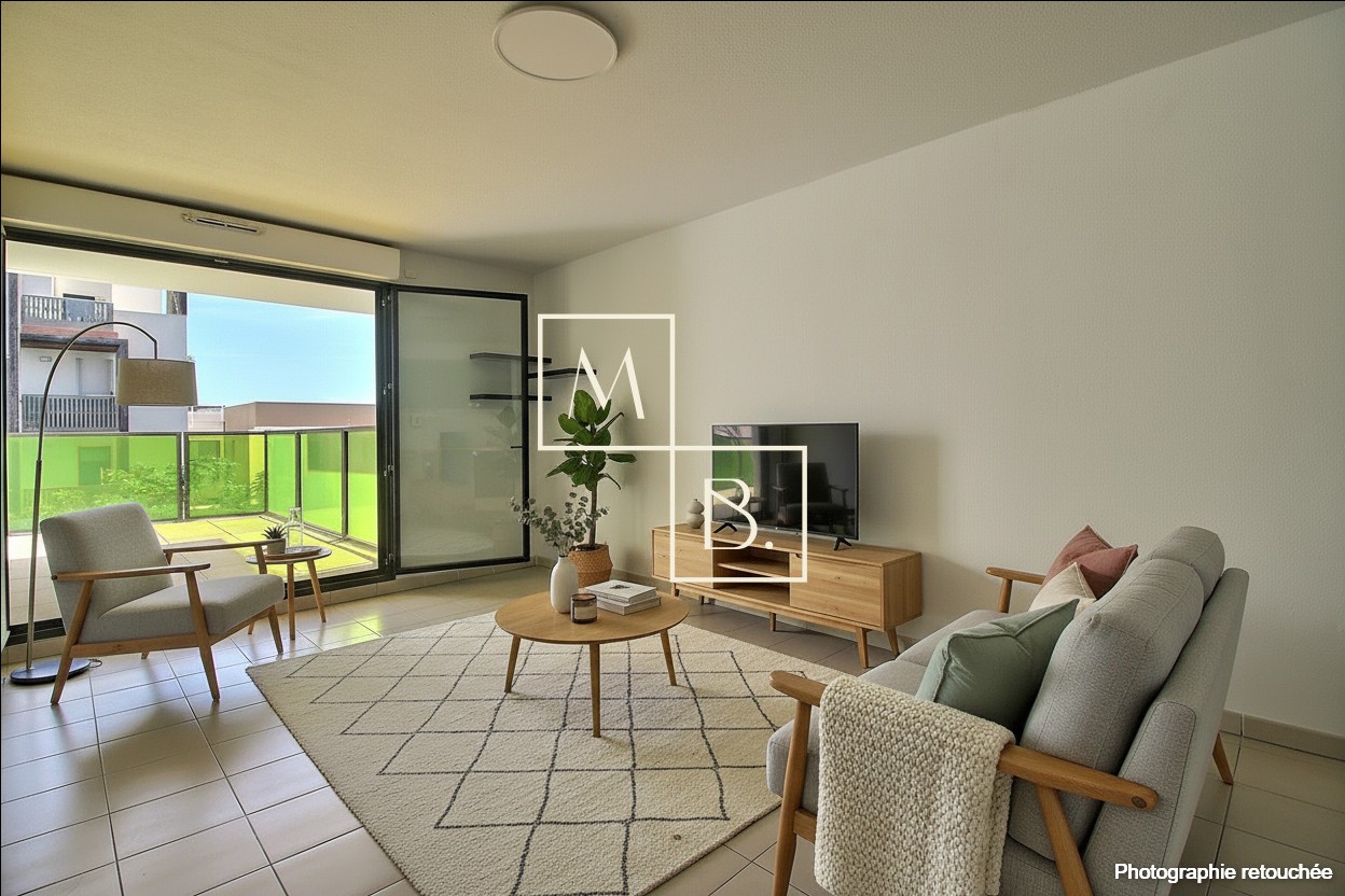Montpellier, secteur Ovalie, appartement T2 de 46 m2 avec terrasse et parking — photo 2