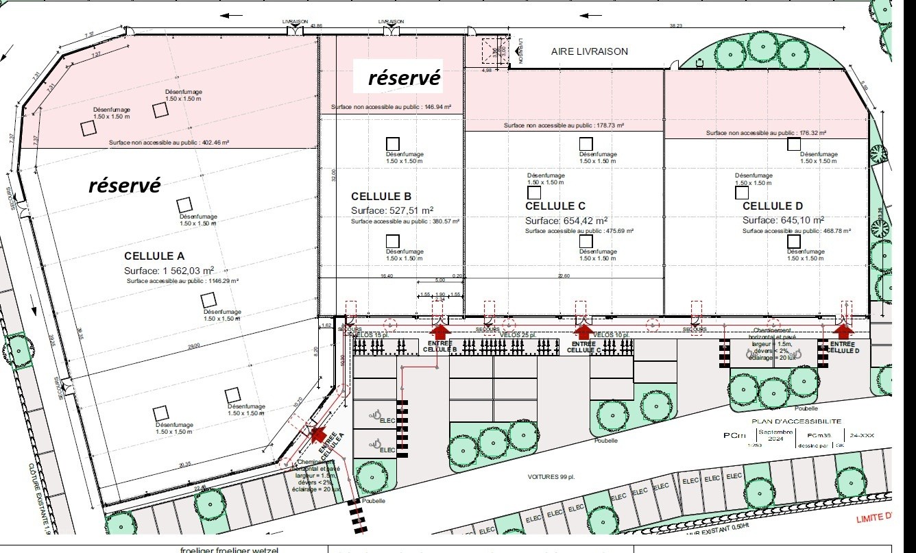 BELFORT , PROCHE AUTOROUTE SITUE A COTE SUPERMARCHE , PROJET NEUF - RETAIL- 1530M2 — photo 2